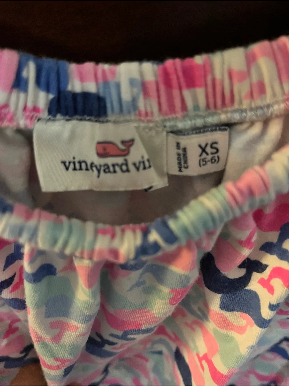 Girls' Pink & Blue whale Camo dress
